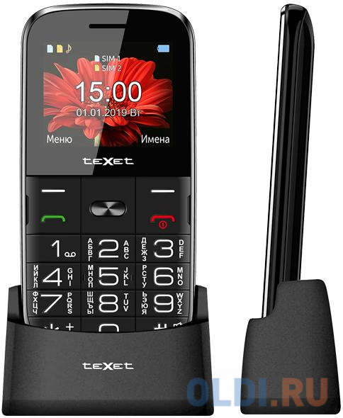 Мобильный телефон Texet TM-B227 черный 2.2&quot; 32 Мб Bluetooth