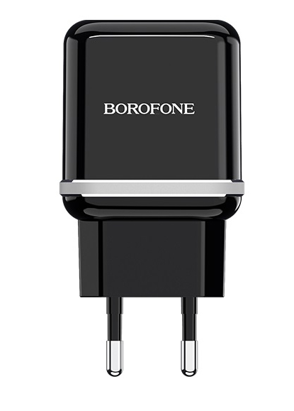 Сетевое зарядное устройство Borofone BA25A Outstanding, 2USB, 2.4A, черный (04153)