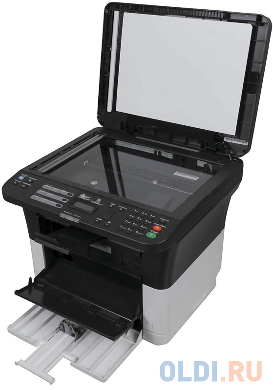 Kyocera FS-1025MFP, P/C/S, ч/б лазерный, A4, 25 стр/мин, 1800x600 dpi, 64 Мб, USB 2.0, Network, лоток 250 л., Duplex, автопод., старт.тонер 1000 стр.