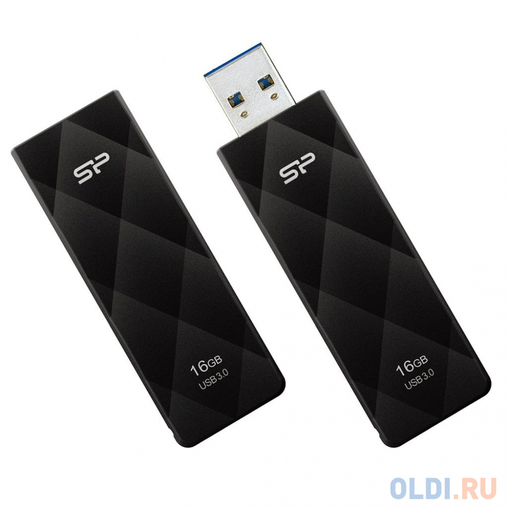 Внешний накопитель 16GB USB Drive  USB 3.0  Silicon Power Blaze B20 Black (SP016GBUF3B20V1K)