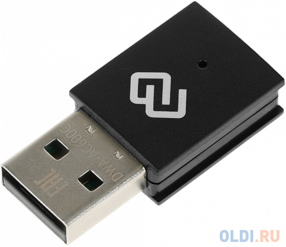 Сетевой адаптер Wi-Fi Digma DWA-AC600C AC600 USB 2.0 (ант.внутр.) 1ант. (упак.:1шт)