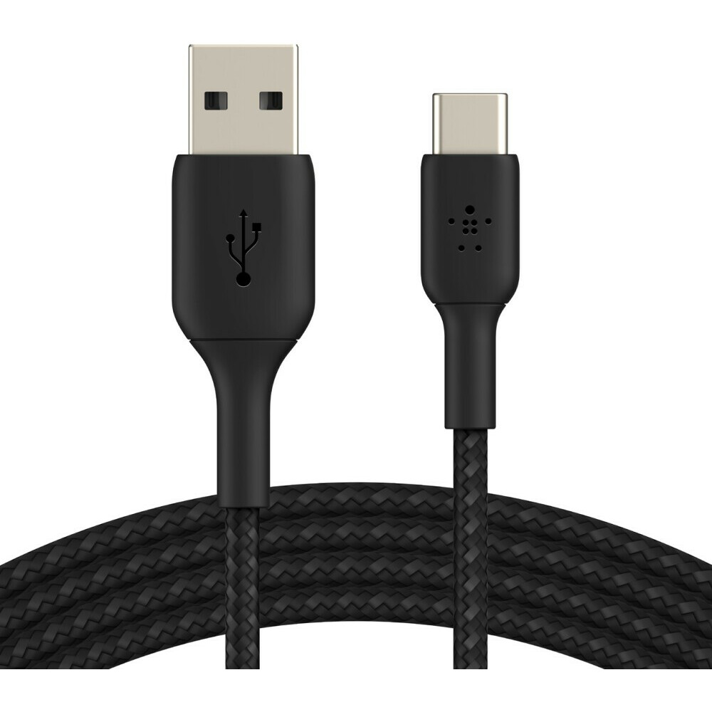 Кабель USB-USB Type-C, 2 м, черный, Belkin (CAB002BT2MBK)