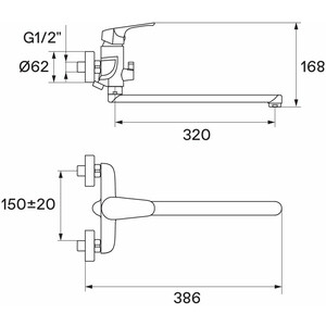 Смеситель для ванны Santek Форт универсальный, хром (WH5A12004C001)