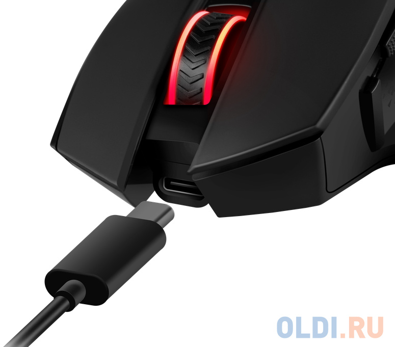 Беспроводная игровая мышь REDRAGON MIRAGE PRO чёрная (USB, 2.4G, Huano, 8 кн., 8000 Dpi, RGB подсветка, 700 мАч) в Москвe