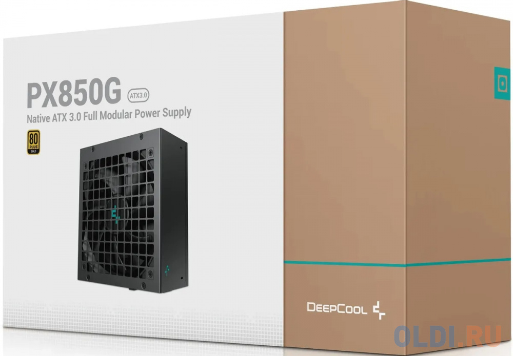 Блок питания 850W Deepcool PX850G (ATX, 20+4 pin, 120mm fan, PCI-E 6+2Px3 16 pin (12VHPWR), 8xSATA) (R-PX850G-FC0B-EU-V2)