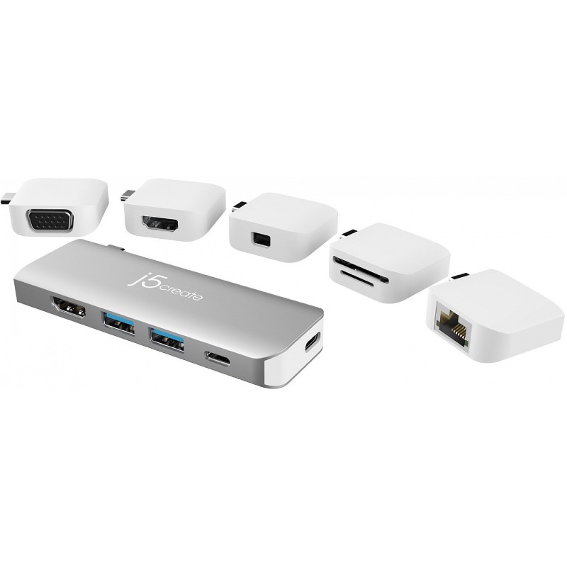 Док-станция j5create Ultradrive Kit USB Type-C - USB-C PD 3.0/USB-C 3.1/HDMI/USB-A 3.1x2/4K HDMI SD/microSD JCD389