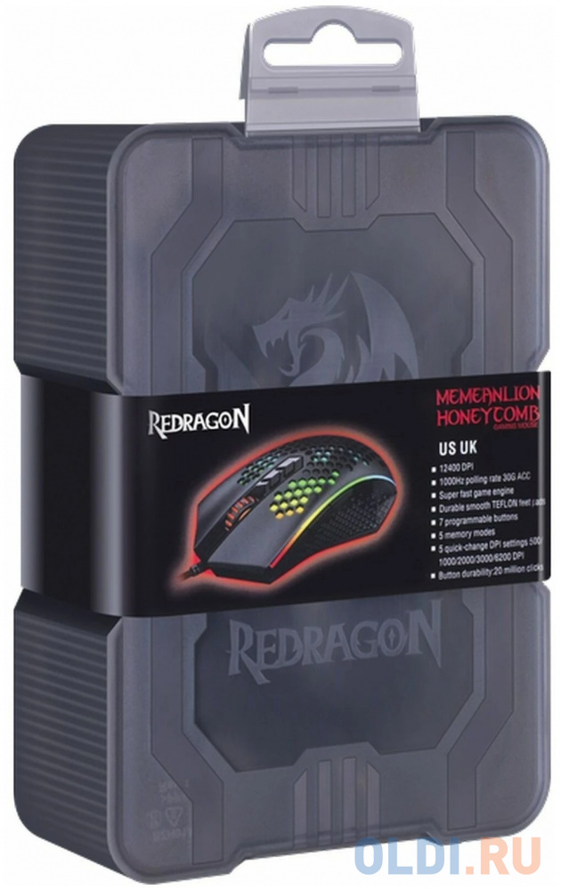 Мышь проводная Defender Redragon Memeanlion чёрный USB