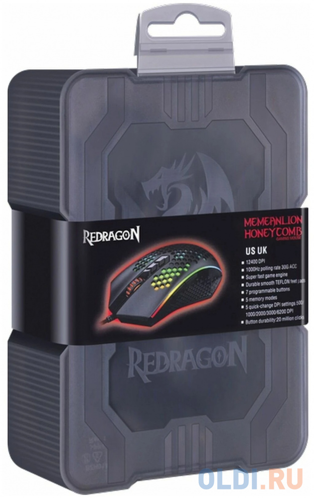 Мышь проводная Defender Redragon Memeanlion чёрный USB в Москвe