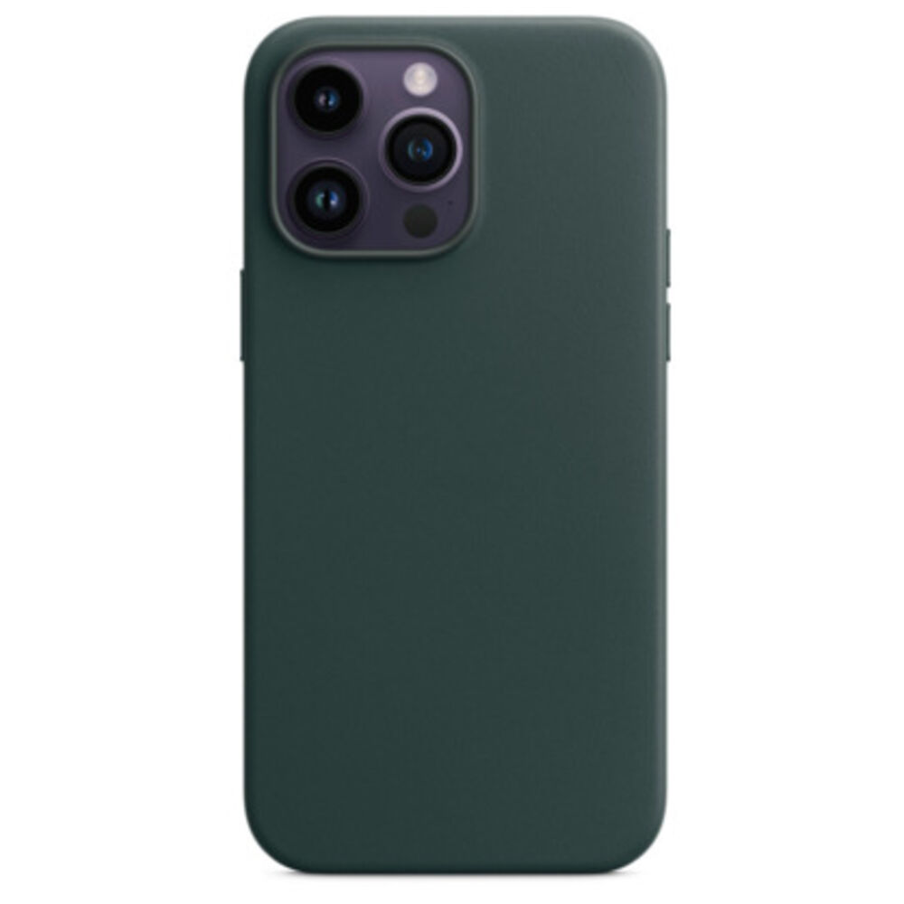 Чехол защитный Red Line для iPhone 14 Pro Max, для MagSafe, кожаный, оливковый