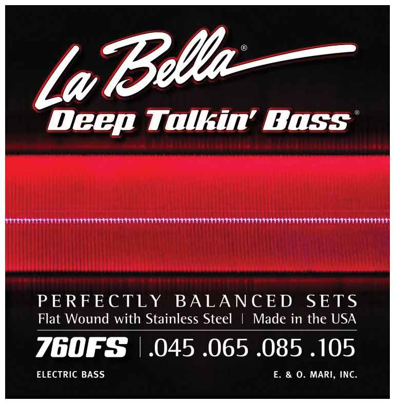 Струны La Bella 760FS для 4-струнной бас-гитары 45-105