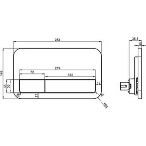 Кнопка смыва Villeroy Boch Viconnect (9224 9061) хром