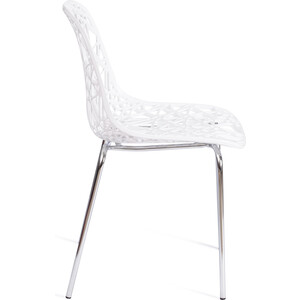 Стул TetChair Crispy (mod 61) металл, пластик 44x56,5x80 см White (белый) 11954/хром в Москвe