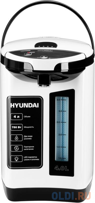 Термопот Hyundai HYTP-3840 750 Вт белый 4 л металл/пластик