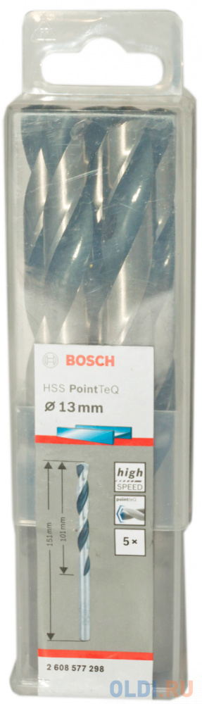 5 HSS PointTeQ сверл 13 мм 2608577298 BOSCH, Упак в Москвe