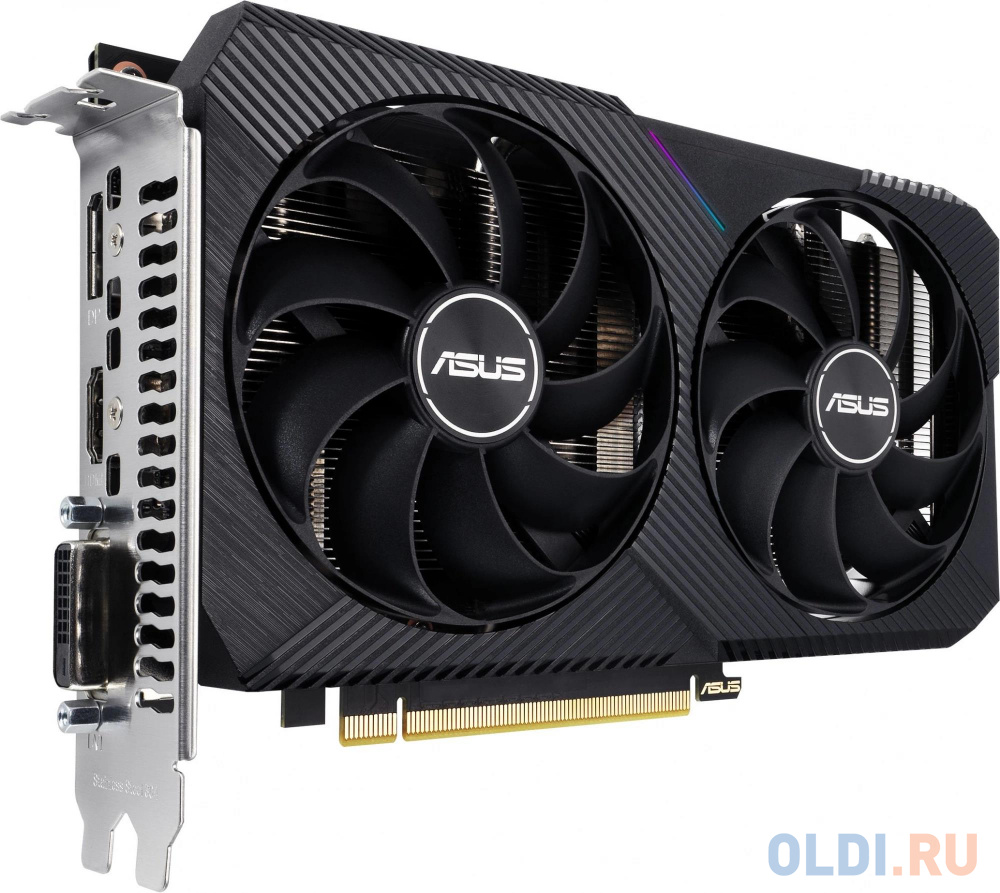 Видеокарта Asus PCI-E 4.0 DUAL-RTX3050-8G-V2 NVIDIA GeForce RTX 3050 8Gb 128bit GDDR6 1777/14000 HDMIx1 DPx3 HDCP Ret