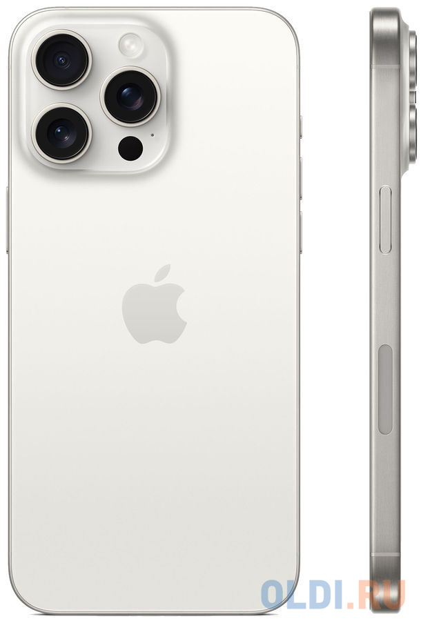 Смартфон Apple A3108 iPhone 15 Pro Max 256Gb белый титан моноблок 3G 4G 2Sim 6.7" 1290x2796 iOS 17 48Mpix 802.11 a/b/g/n/ac/ax NFC GPS Protect