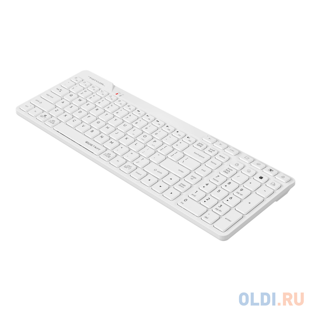 Клавиатура A4Tech Fstyler FBK27C AS белый USB беспроводная BT/Radio slim Multimedia (FBK27C AS)