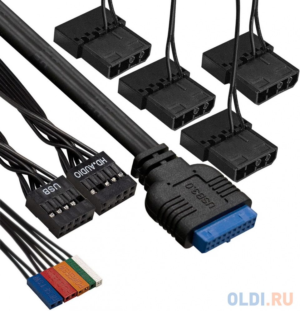 Корпус Miditower ExeGate i3 BASE (ATX, без БП, с окном, 1*USB+1*USB3.0, аудио, 4 вент. 12см с RGB подсветкой)