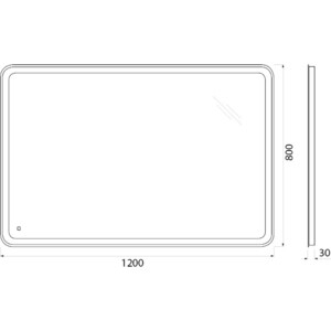 Зеркало BelBagno Spc-Mar 120х80 с подсветкой, сенсор (SPC-MAR-1200-800-LED-TCH)