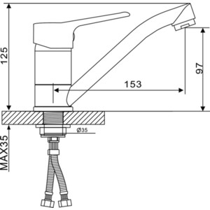 Смеситель для кухни Gappo G4536 хром (6959477692031)