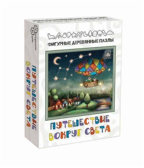 Фигурный деревянный пазл "Путешествие вокруг света"  8219 в Москвe