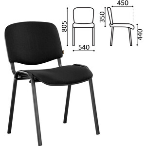 Стул для персонала и посетителей Brabix Iso CF-005 черный каркас/ткань черная (531971) в Москвe