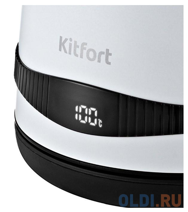 Чайник электрический Kitfort KT-6121-2 1.7л. 2200Вт белый (корпус: нержавеющая сталь/пластик)
