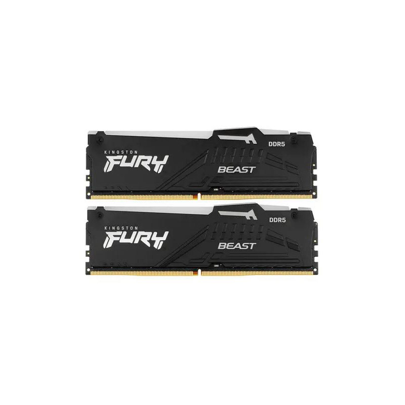 Модуль памяти Kingston Fury Beast Black EXPO RGB DDR5 DIMM 5600MHz PC-44800 CL36 - 64Gb (2х32Gb) KF556C36BBEAK2-64