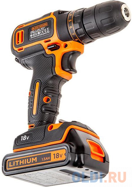 Аккумуляторная дрель-шуруповерт Black & Decker BDCDC18KB-QW