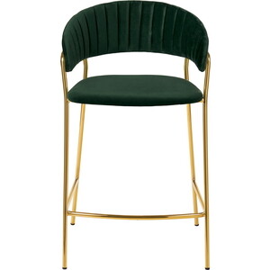 Полубарный стул Bradex Turin зеленый с золотыми ножками (FR 0908)