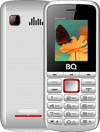 Мобильный телефон BQ BQ-1846 One Power, 1.77" 160x128 TFT, 32Mb RAM, 32Mb, BT, 2-Sim, 2000 мА⋅ч, белый/красный