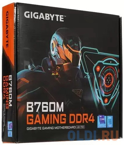 Материнская плата GigaByte B760M GAMING DDR4 1.1 Socket 1700 B760 2xDDR4 1xPCI-E 16x 1xPCI-E 1x 4xSATA III mATX Retail