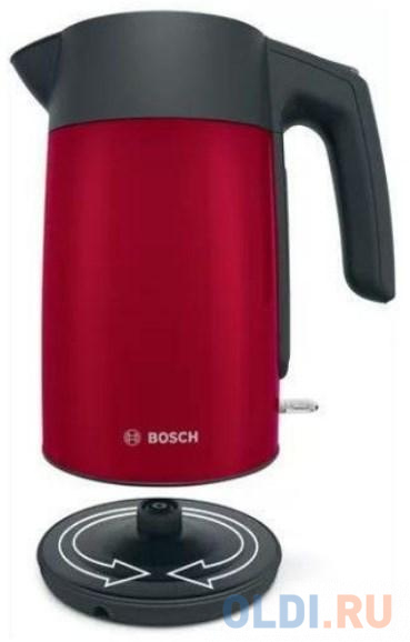 Чайник электрический Bosch TWK7L464 1.7л. 2400Вт красный (корпус: нержавеющая сталь)