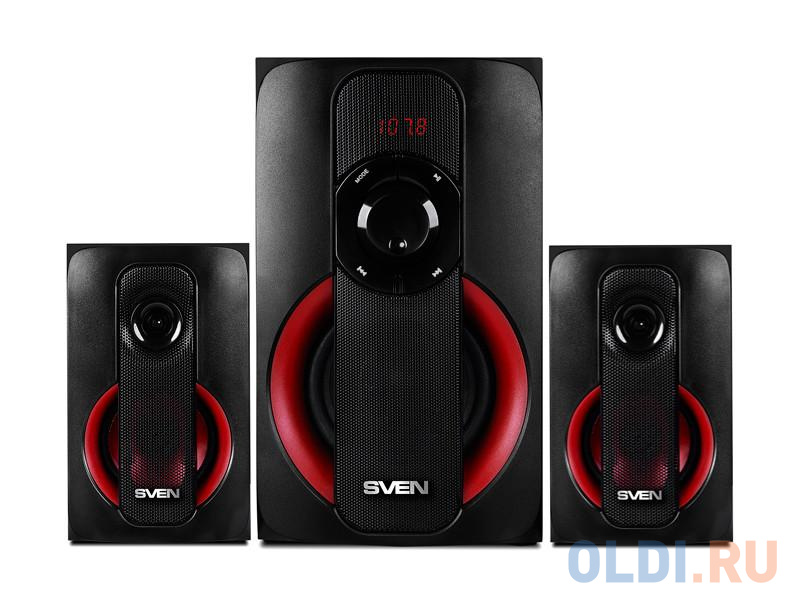 Колонки Sven MS-304 чёрные (RMS: 20 Вт + 2x10 Вт, FM, USB/SD, ПДУ, Bluetooth) в Москвe