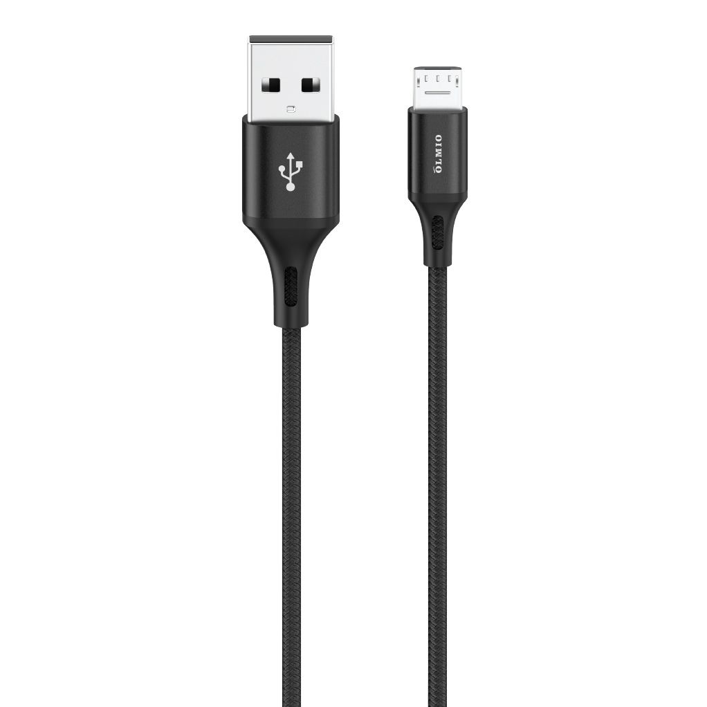 Кабель OLMIO BASIC, USB 2.0 - microUSB, 1.2м, 2.1A, черный в Москвe