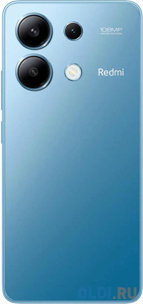 Redmi Note 13 Ice Blue (23124RA7EO), 16,9 cm (6.67") 20:9 2400 x 1080, 4 x 2.8 ГГц + 4 x 1.9 ГГц, 8 Core, 8 GB, 256 GB, 108 МП+ 8 МП + 2 МП/16Mpi