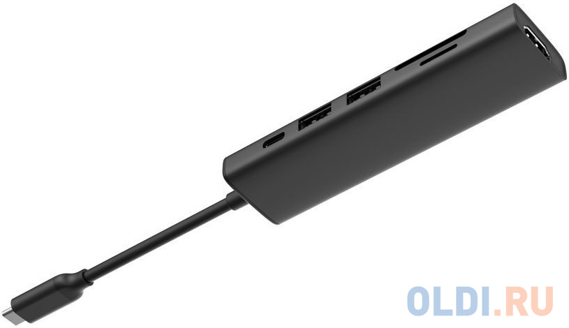 Концентратор USB Type-C A4TECH DST-60C 2 х USB 3.0 HDMI USB Type-C SD серый в Москвe