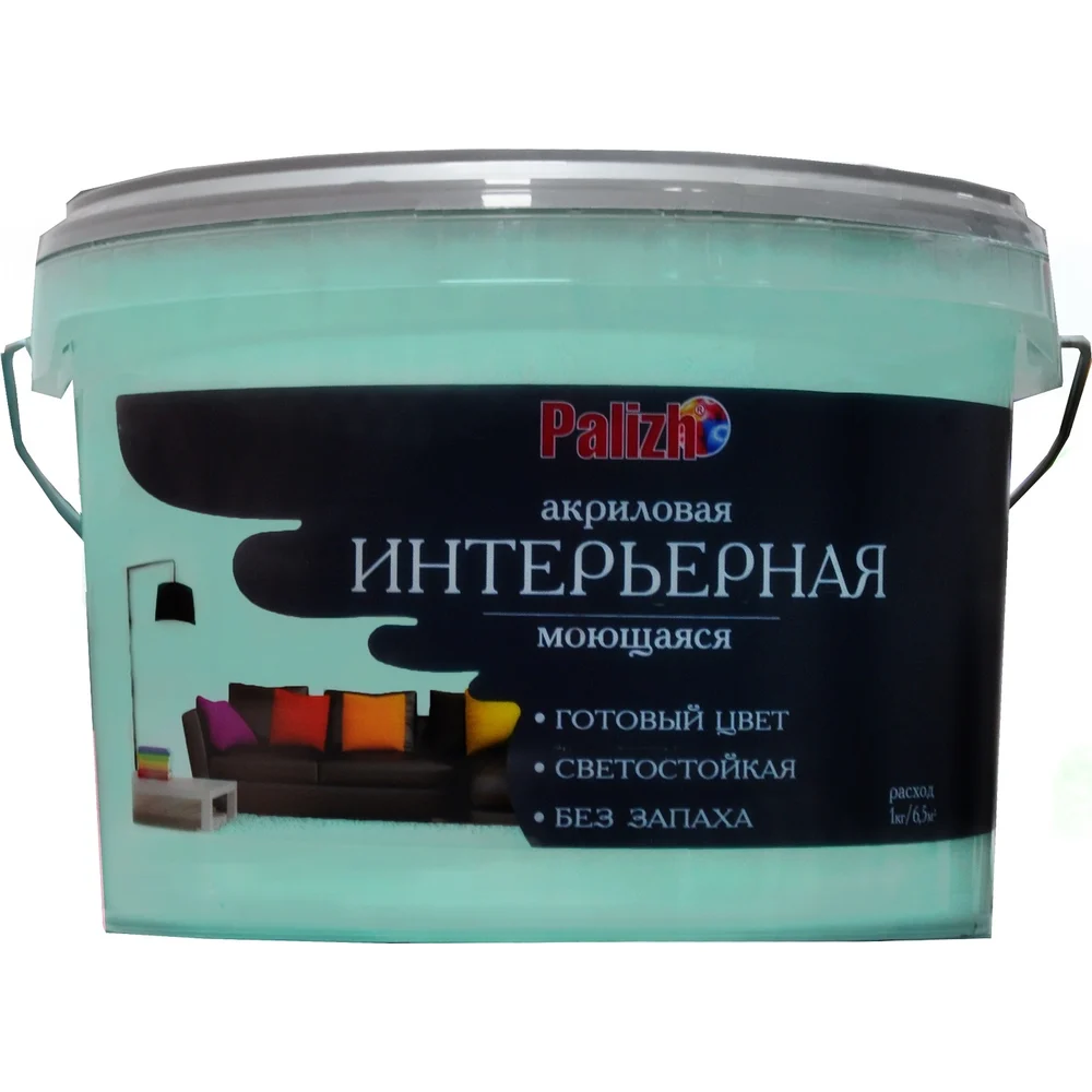 Интерьерная моющаяся акриловая краска Palizh