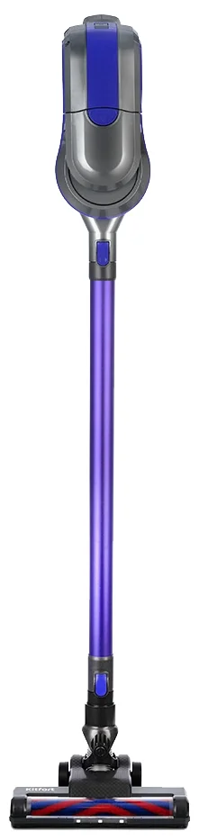 Вертикальный пылесос Kitfort КТ-5103, питание от аккумулятора, серый/фиолетовый (КТ-5103)