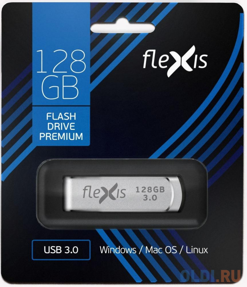 Флешка 128Gb Flexis RS-105 USB 3.0 серебристый в Москвe