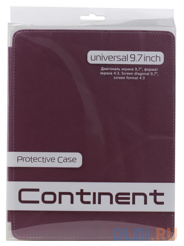 Чехол Continent UTS-101 VT Чехол для планшета универсальный с диагональю до 9,7" Фиолетовый