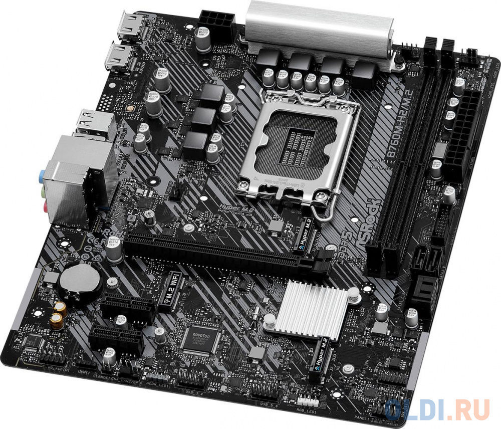 Материнская плата Asrock B760M-H2/M.2 Soc-1700 Intel B760 2xDDR5 mATX AC`97 8ch(7.1) 2.5Gg RAID+HDMI в Москвe