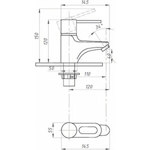 Смеситель для раковины Профсан Плюс PSM-740-008 хром