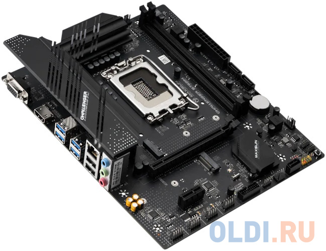 Материнская плата MB Maxsun <MS-Challenger B760M> LGA1700 <B760> 1*PCIEx16, 1*PCIEx4,  2*M.2 , 3*SATA3, HDMI+VGA, mATX, 2*DDR4