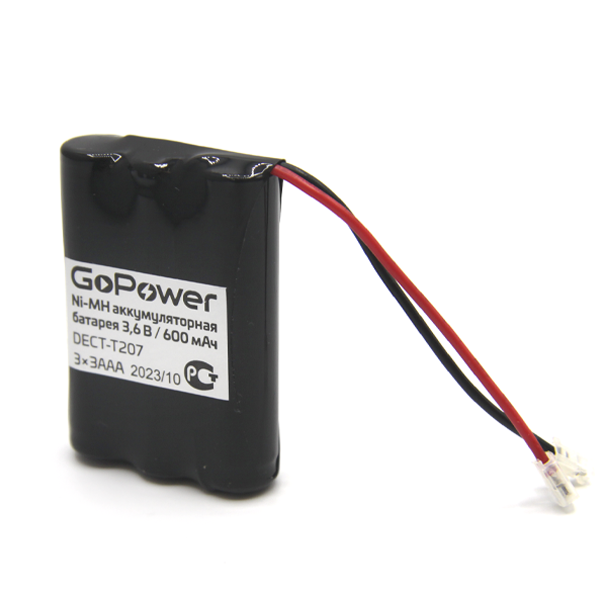 Аккумулятор GoPower, T207, 3.6V 600 мА·ч, 1 шт. (00-00015311)