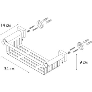 Полка-решетка Fixsen Kvadro (FX-61323)