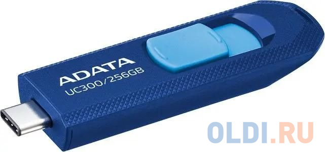 Флеш накопитель 256GB A-DATA UC300, USB 3.2/TypeC, синий/голубой