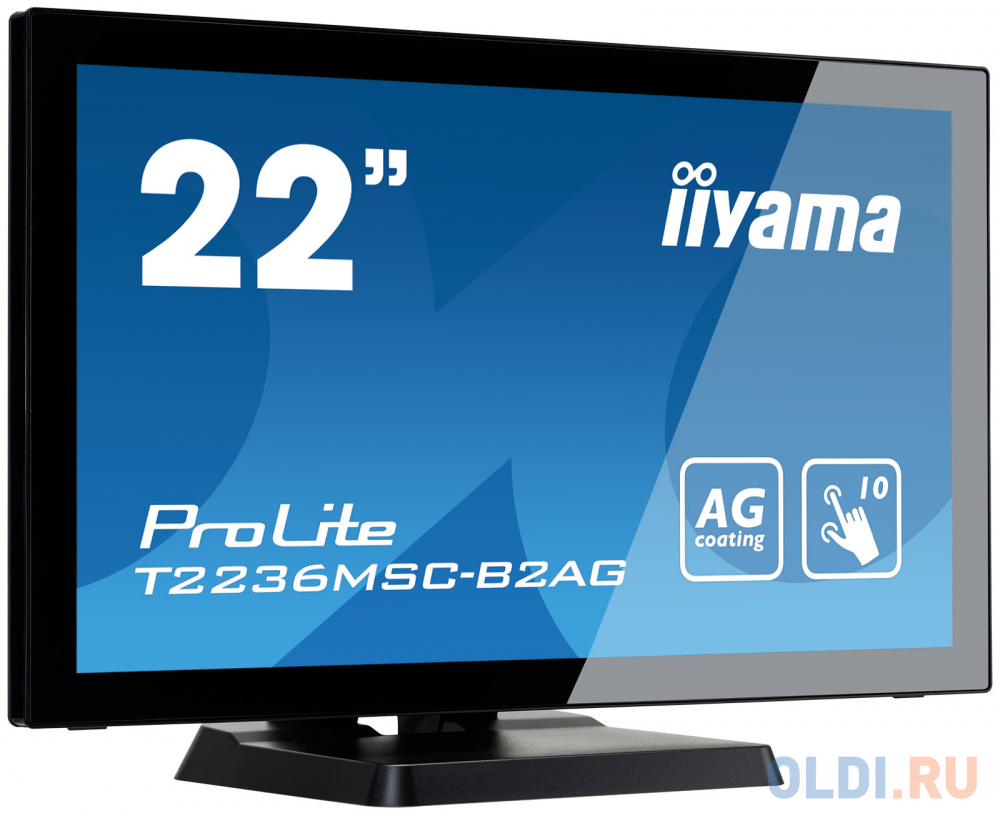 Монитор Iiyama 21.5" ProLite T2236MSC-B2AG черный VA LED 16:9 DVI HDMI M/M матовая 250cd 178гр/178гр 1920x1080 VGA FHD USB Touch 5.8кг