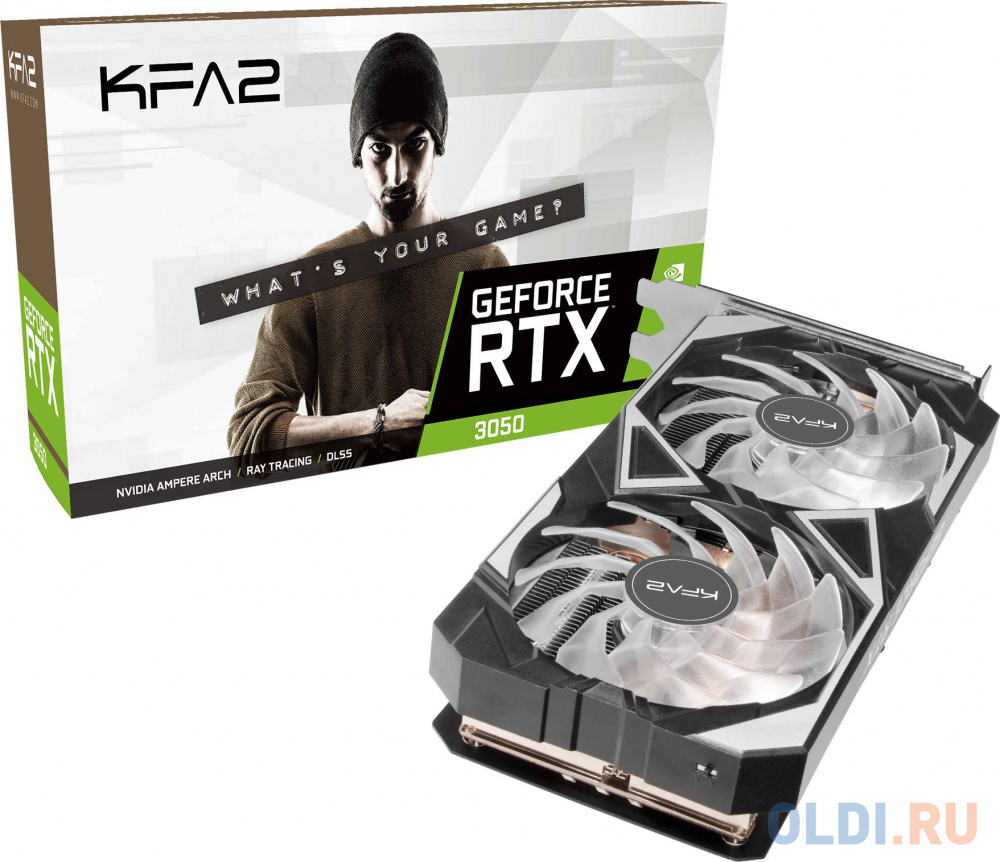 Видеокарта KFA2 nVidia GeForce RTX 3050 X BLACK 8192Mb