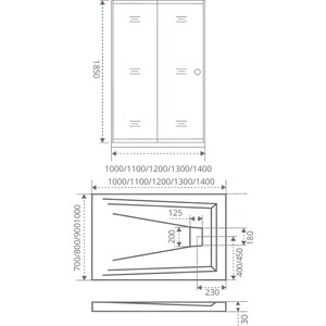 Душевая дверь Good Door Lira WTW 110-120х185 прозрачная, хром (WTW-120-C-CH)